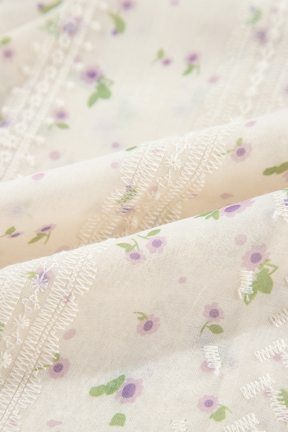 KaleaBoutique Floral Embroidered Lace Bubble Sleeve Shirt - KaleaBoutique.com