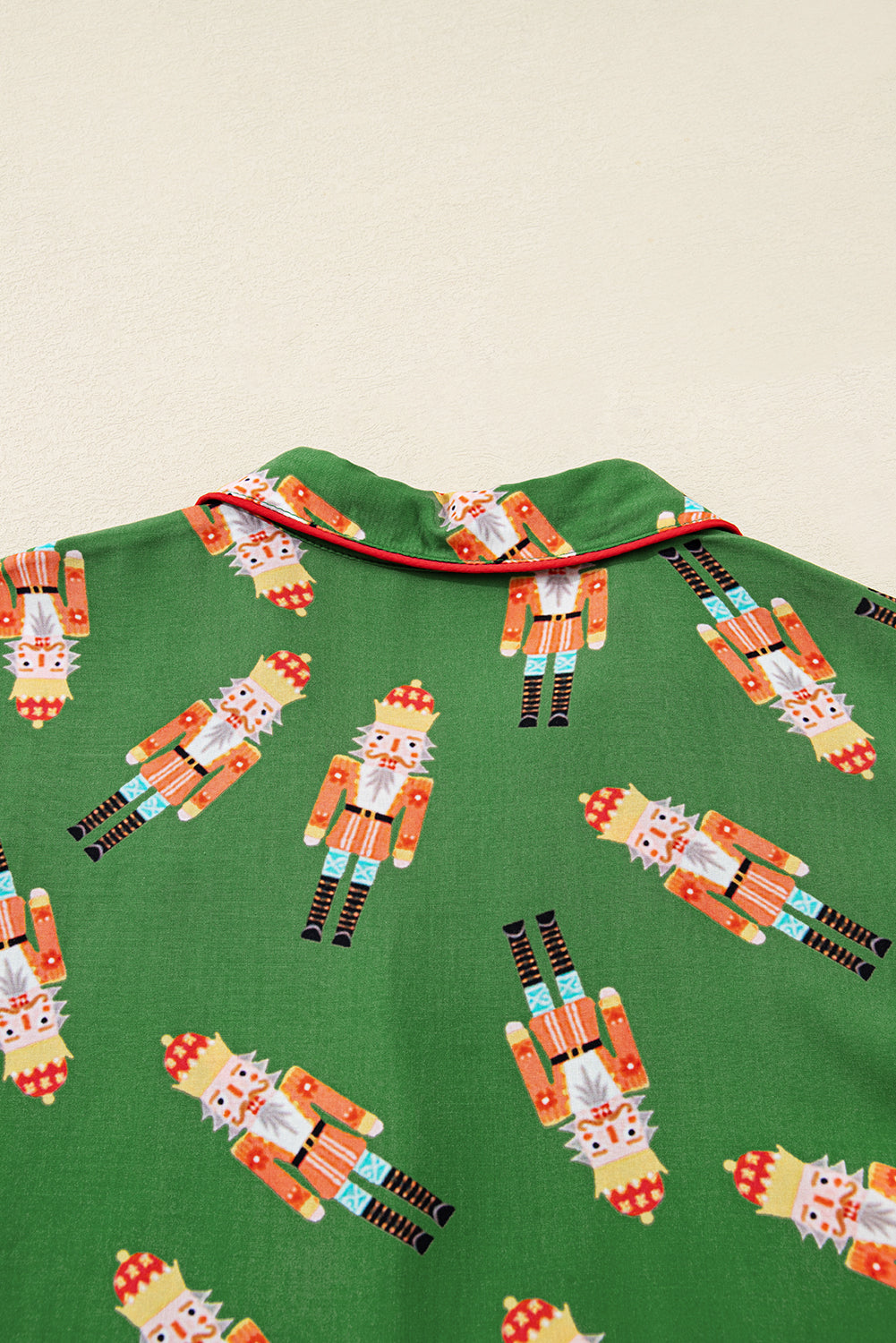 KaleaBoutique Stylish Christmas Candy Contrast Trim Bow Knot Silky 2pcs Pajama Set - KaleaBoutique.com