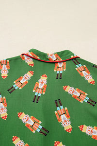 KaleaBoutique Stylish Christmas Candy Contrast Trim Bow Knot Silky 2pcs Pajama Set - KaleaBoutique.com
