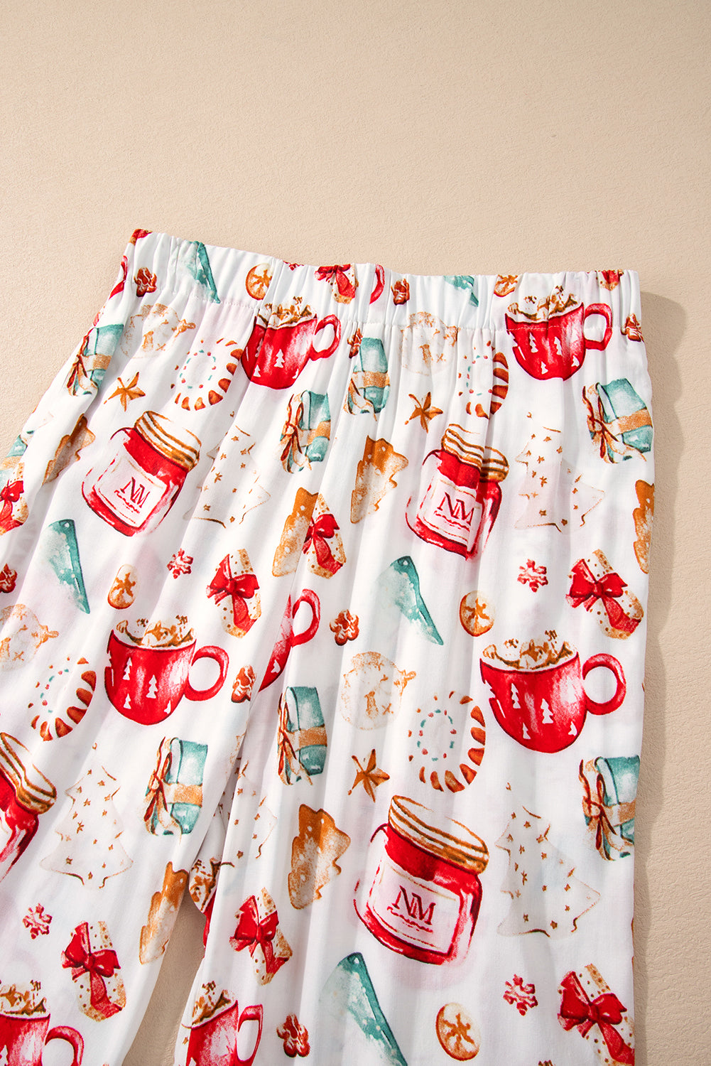 KaleaBoutique Comfortable Christmas Pattern Long Sleeve Shirt and Pants Pajama Set