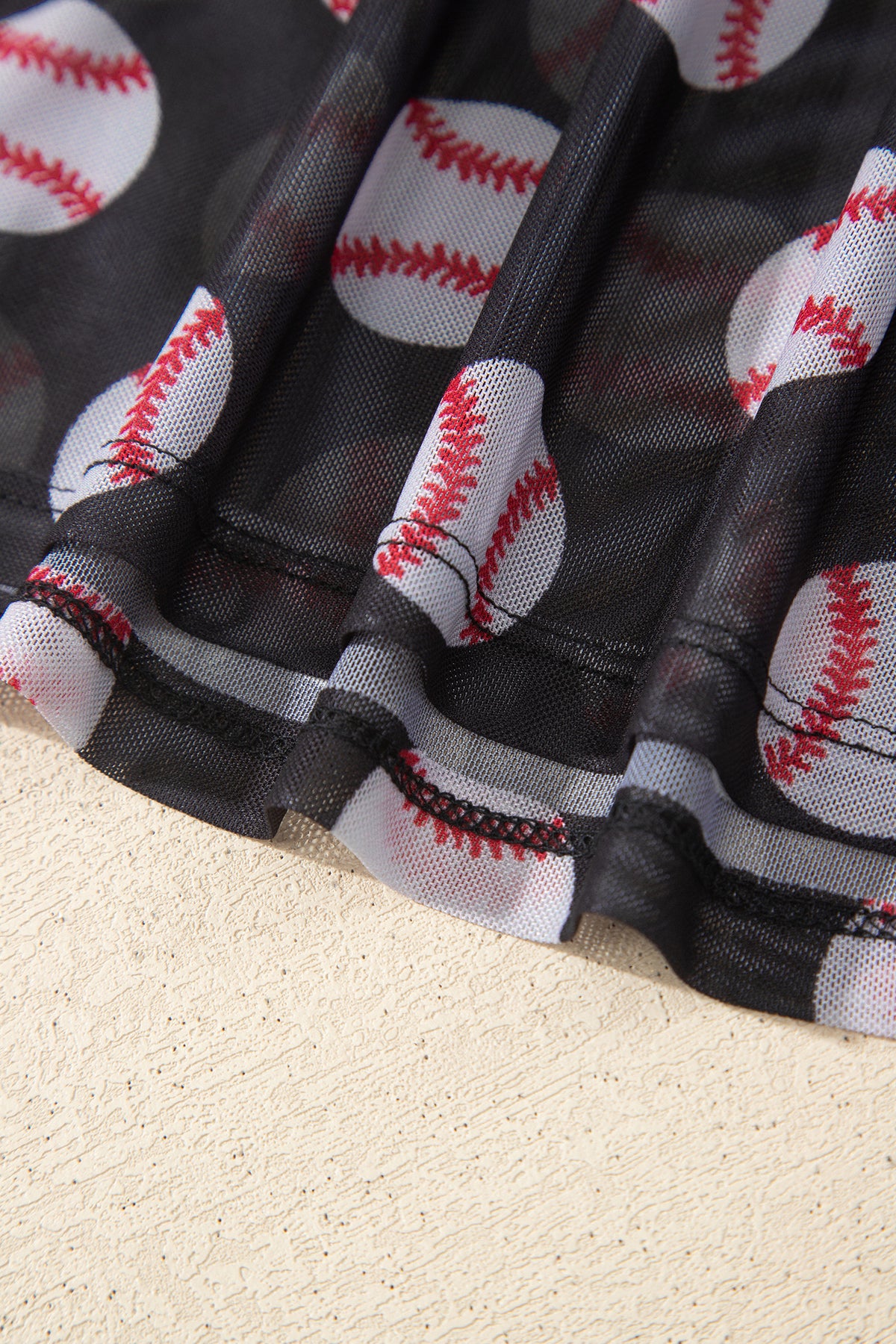 KaleaBoutique Stylish Baseball Game Day Sheer Mesh Long Sleeve Top - KaleaBoutique.com