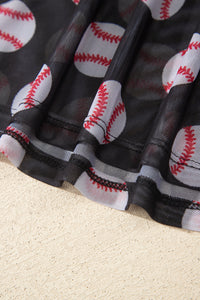 KaleaBoutique Stylish Baseball Game Day Sheer Mesh Long Sleeve Top - KaleaBoutique.com