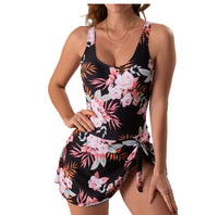 Women's Scoop-Neck Side-Tie One-Piece Swim Dress by Kalea Boutique - KaleaBoutique.com