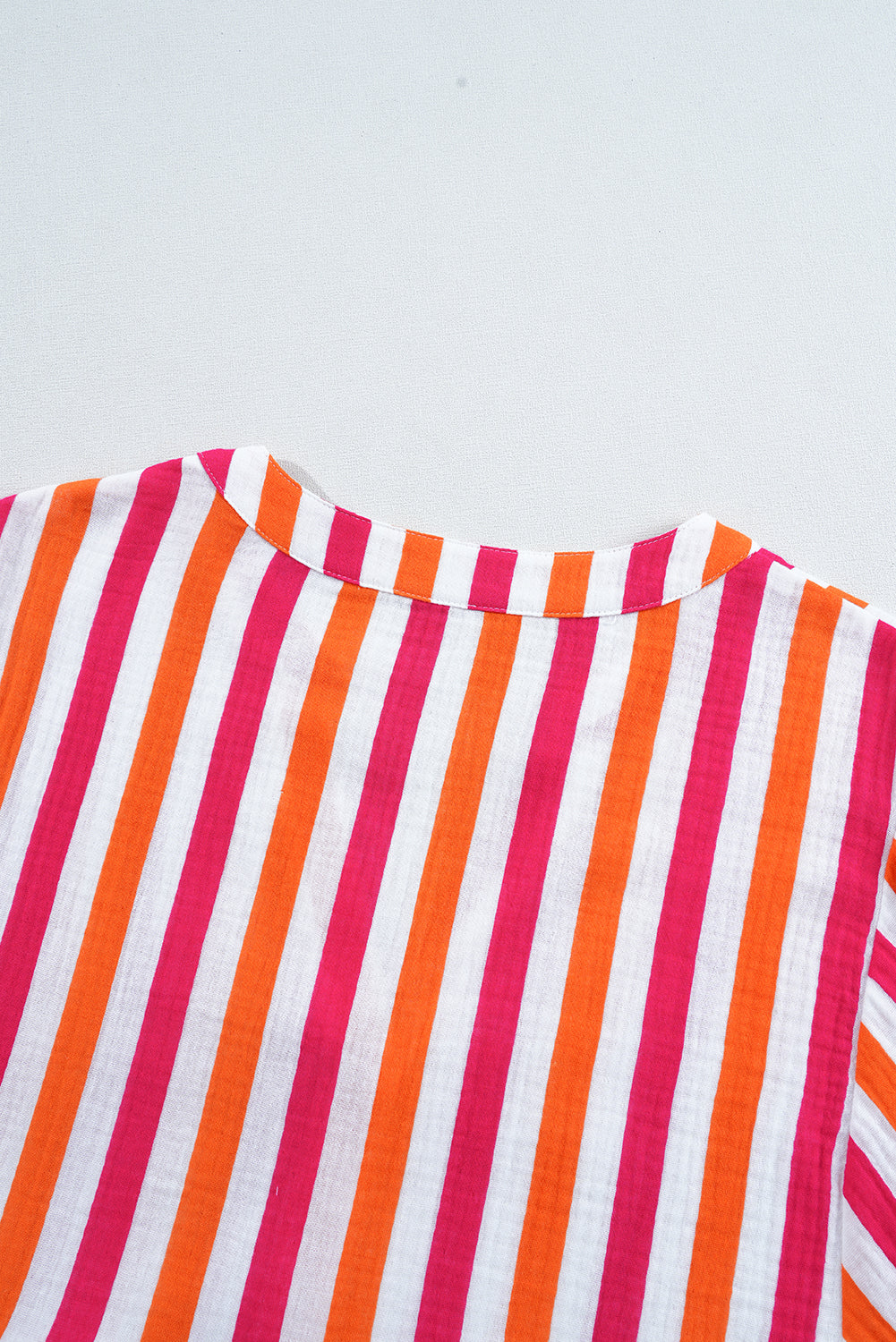 KaleaBoutique Stylish Balloon Sleeve Notched V Neck Buttoned Front Blouse - KaleaBoutique.com