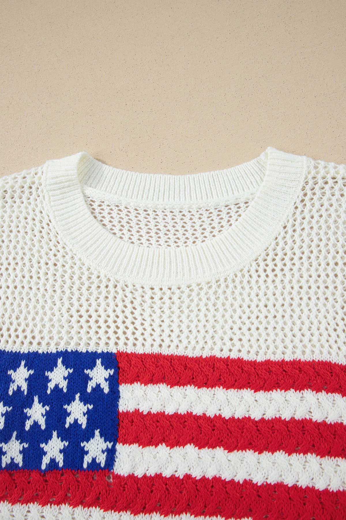 KaleaBoutique Stylish Flag Graphic Short Sleeve Sweater Top - KaleaBoutique.com