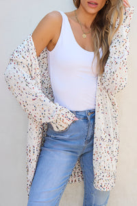 Confetti Rib Knit Long Sleeve Cardigan - KaleaBoutique.com