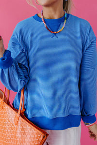 KaleaBoutique Stylish Beautiful Ribbed Cuffs Hem Long Sleeve Pullover Top - KaleaBoutique.com