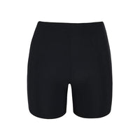 Women's Black High-Waist Longline Swim Shorts - KaleaBoutique.com