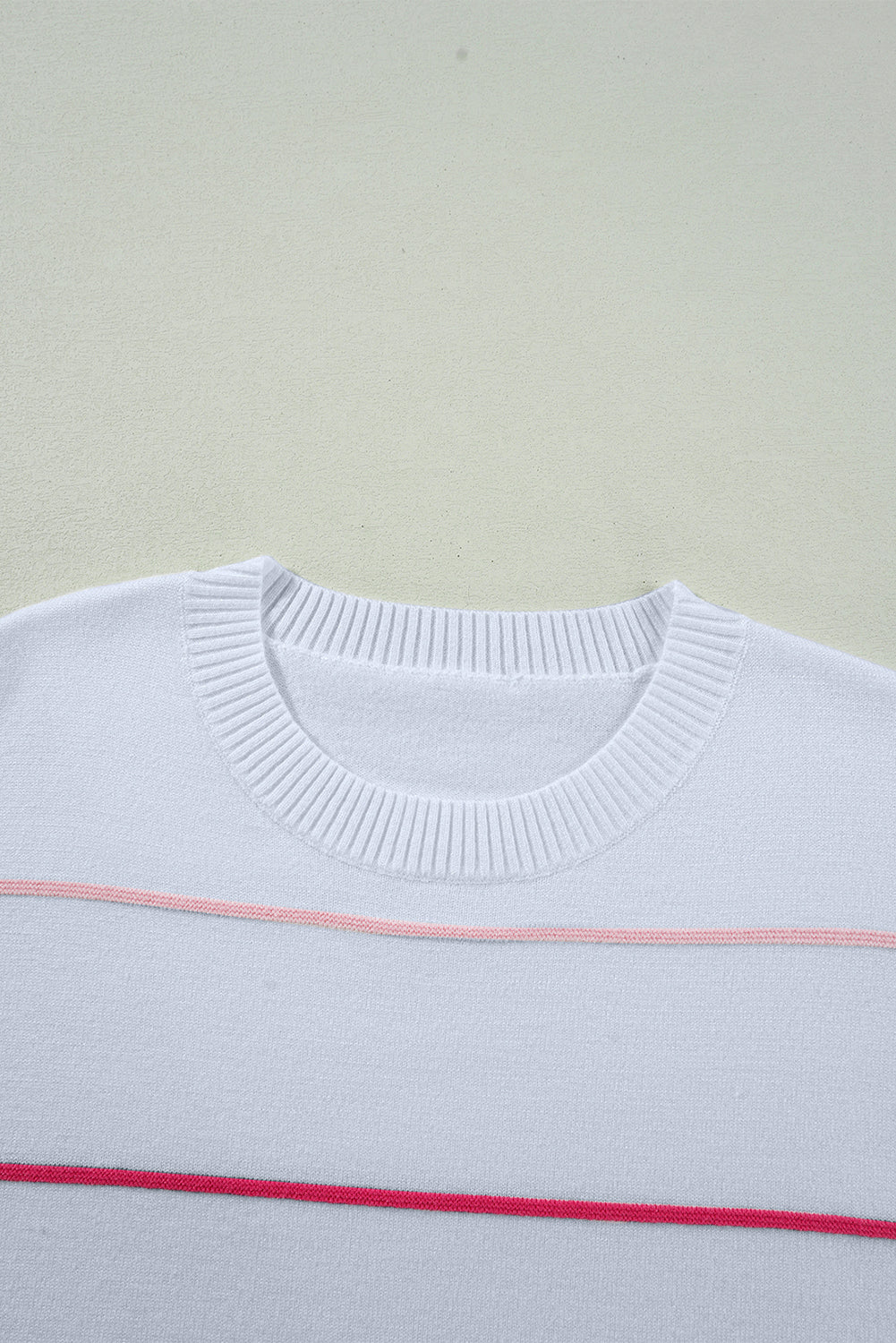 KaleaBoutique Comfortable Colorblock Striped Half Sleeve Drop Shoulder Sweater - KaleaBoutique.com