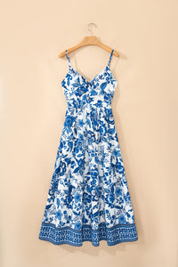 KaleaBoutique Stylish Twisted Bust Spaghetti Straps Backless Floral Maxi Dress - KaleaBoutique.com