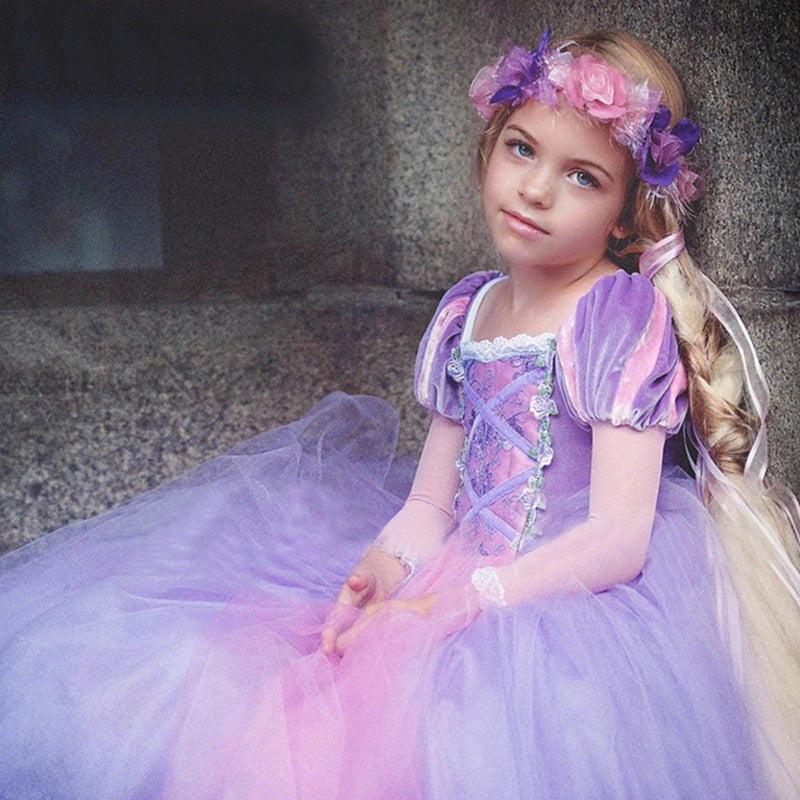 New Christmas Rapunzel Sophia Girls Dress Costume - KaleaBoutique.com