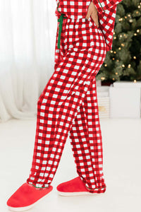 KaleaBoutique Stylish Christmas Plaid Print Shirt and Pants Pajama Set - KaleaBoutique.com