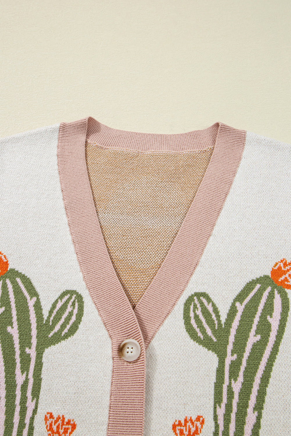 KaleaBoutique Stylish Desert Cactus Buttoned Front Sweater Cardigan - KaleaBoutique.com