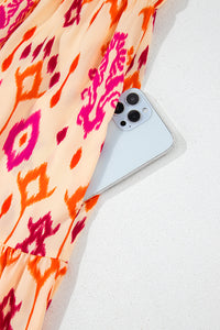 Western Abstract Geometric Printed Maxi Dress - KaleaBoutique.com