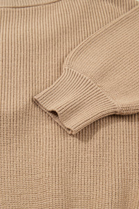 KaleaBoutique Stylish Pearl Embellished Keyhole Ribbed Sweater Dress - KaleaBoutique.com