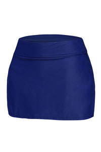 KaleaBoutique Stylish Comfortable Plus Size Navy Blue Skirted Swim Bikini Bottom - KaleaBoutique.com