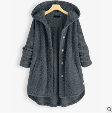 KaleaBoutique Women's Hooded Velvet-Look Sweatshirt Coat - KaleaBoutique.com