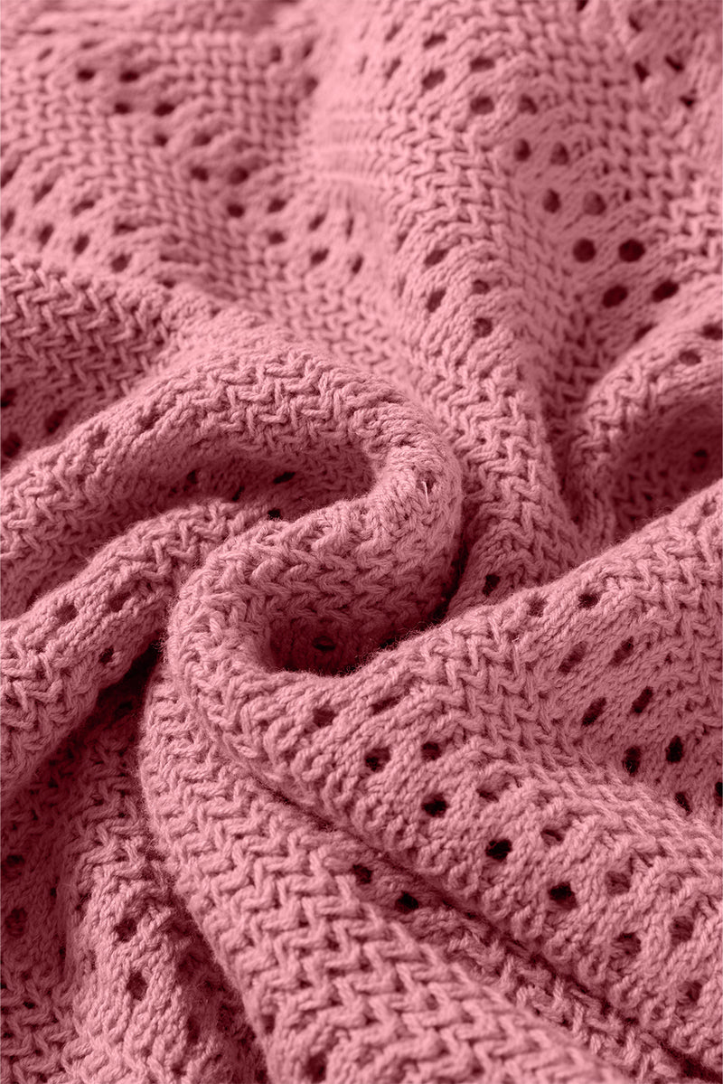 KaleaBoutique Pointelle Knit Raglan Sleeve Hooded Sweater - KaleaBoutique.com