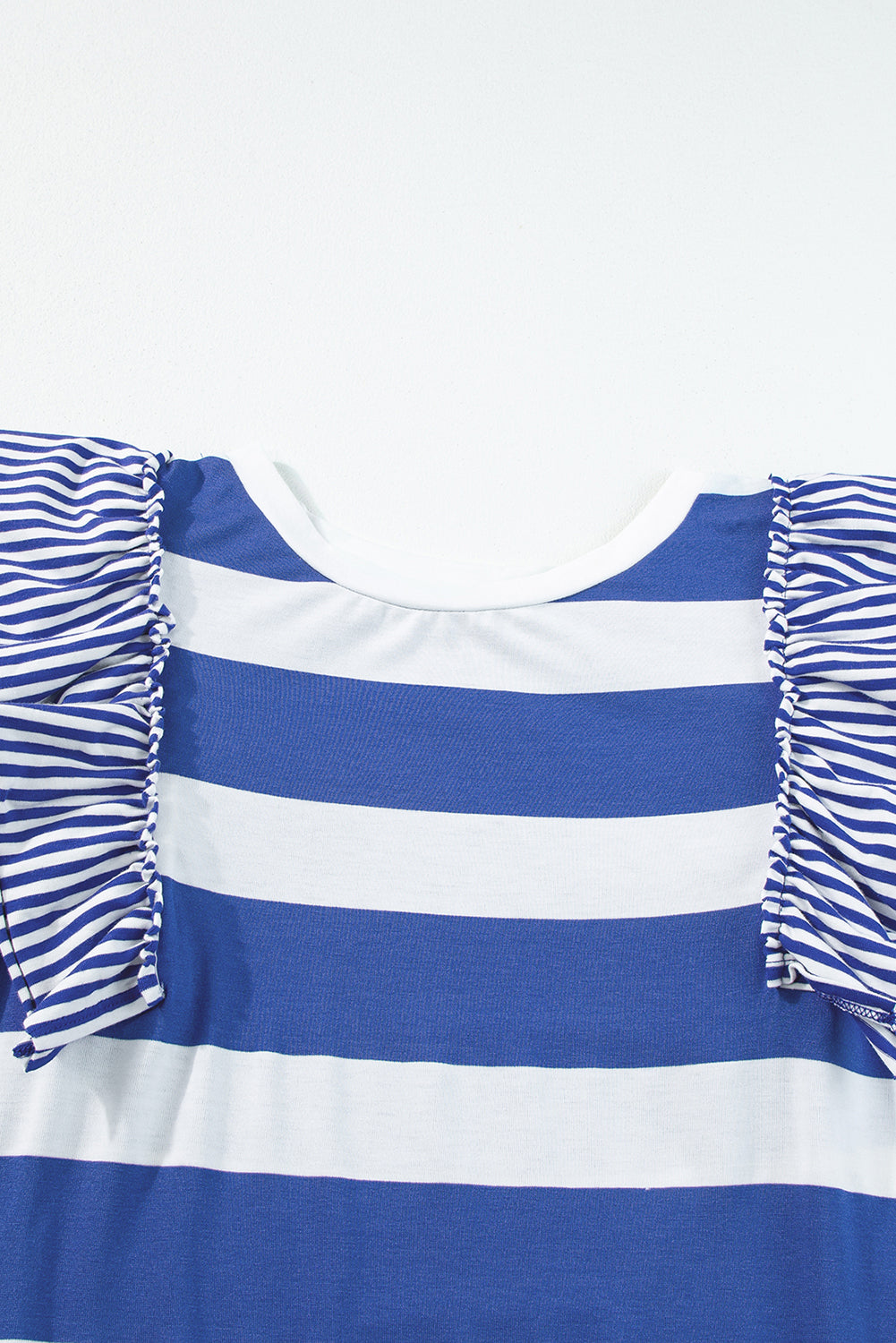 Contrast Ruffled Sleeve T-shirt Dress - KaleaBoutique.com