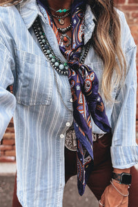 Boyfriend Chest Pocket Classic Denim Shacket - KaleaBoutique.com