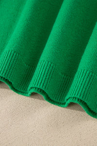 KaleaBoutique Stylish Shiny Lucky Striped Flutter Sleeve Round Neck Sweater - KaleaBoutique.com