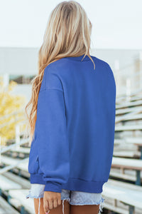 Oversize Drop Shoulder Reversible Mock Neck Sweatshirt - KaleaBoutique.com
