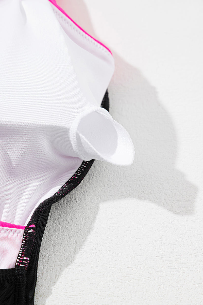 KaleaBoutique Beautiful Eye-Catching Crossover Colorblock Cutout One Piece Swimsuit - KaleaBoutique.com