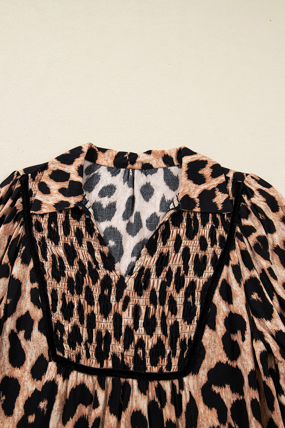 KaleaBoutique Stylish Leopard Print Smocked Detail Flowy Midi Dress - KaleaBoutique.com