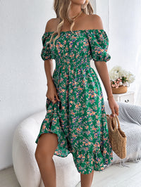 Floral Print Square Collar Dress Summer Fashion Ruffles Dresses Women's Clothing - KaleaBoutique.com
