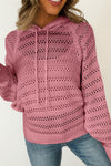 KaleaBoutique Pointelle Knit Raglan Sleeve Hooded Sweater - KaleaBoutique.com