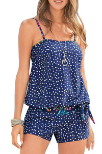 KaleaBoutique Stylish Comfortable Dotted Print Tankini Swimwear - KaleaBoutique.com