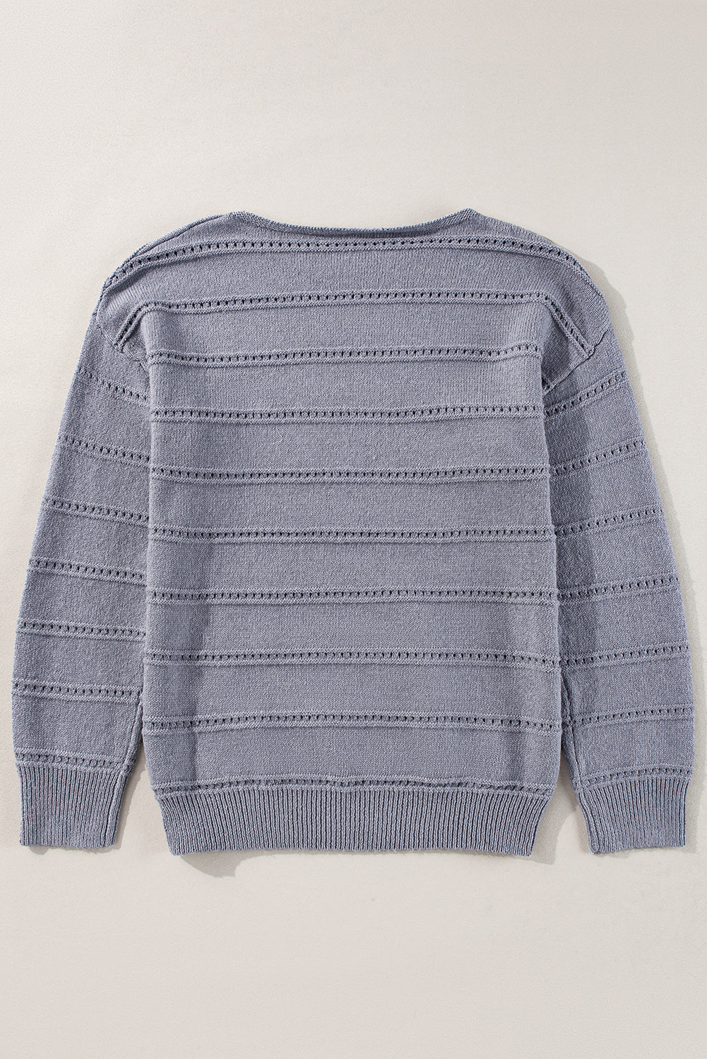 KaleaBoutique Boat Neck Drop Shoulder Pointelle Knit Sweater - KaleaBoutique.com