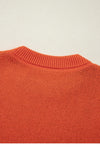 KaleaBoutique Halloween Pumpkin Face Pattern Drop Shoulder Sweater - KaleaBoutique.com