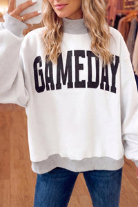 KaleaBoutique Stylish High Neck GAMEDAY/ FOOTBALL Double Side Printed Reversible Sweatshirt - KaleaBoutique.com