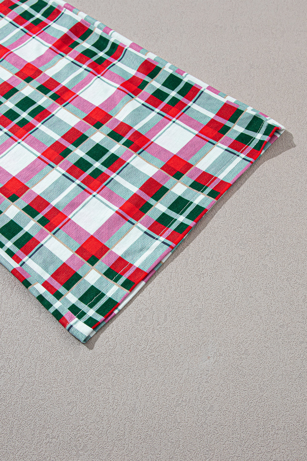 KaleaBoutique Stylish Merry Christmas Plaid Print Two Piece Lounge Set - KaleaBoutique.com