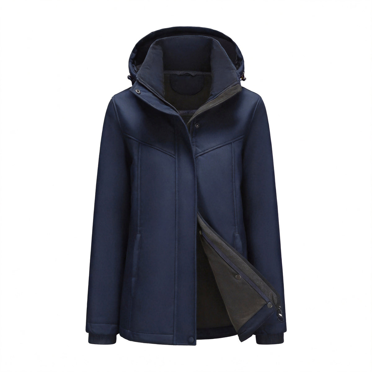 Women’s Multi-Pocket Jacket with Detachable Hood - KaleaBoutique.com