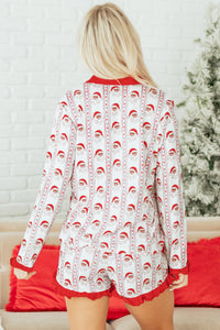 KaleaBoutique Stylish Santa & Stripes Ruffle PJ Set - KaleaBoutique.com