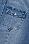 KaleaBoutique Flap Pockets Slim Buttoned Denim Shirt - KaleaBoutique.com