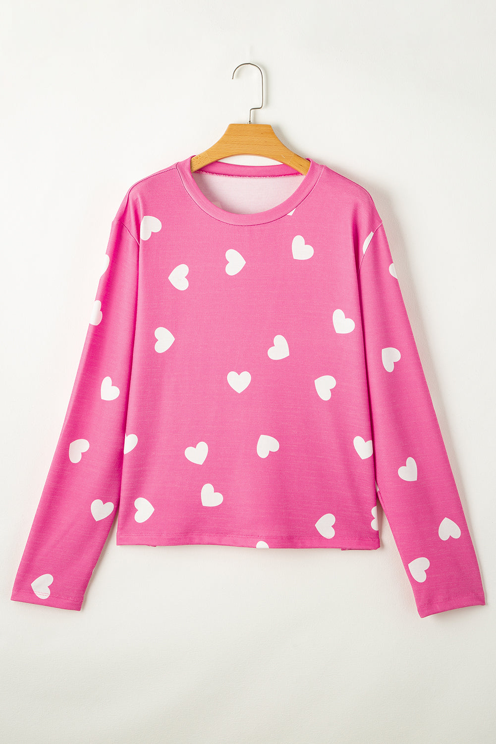 KaleaBoutique Comfortable Valentine Heart Print Long Sleeve Tee and Shorts Lounge Set - KaleaBoutique.com