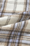 KaleaBoutique White Plaid Print Tunic Plus Size Shacket with Slits - KaleaBoutique.com
