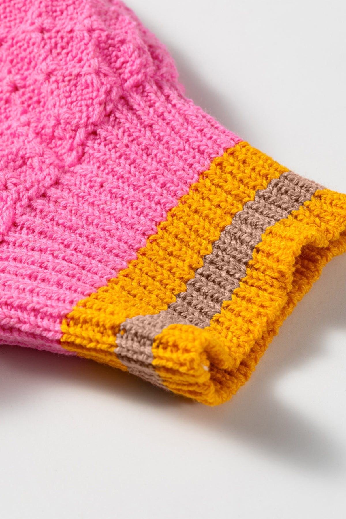 Striped Colorblock Texture Drop Shoulder Sweater - KaleaBoutique.com