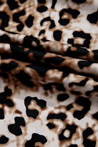 KaleaBoutique Stylish Leopard Print Bubble Sleeve Square Neck Maxi Dress - KaleaBoutique.com