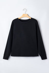 KaleaBoutique Stylish Solid Color Dropped Shoulder Long Sleeve Top - KaleaBoutique.com