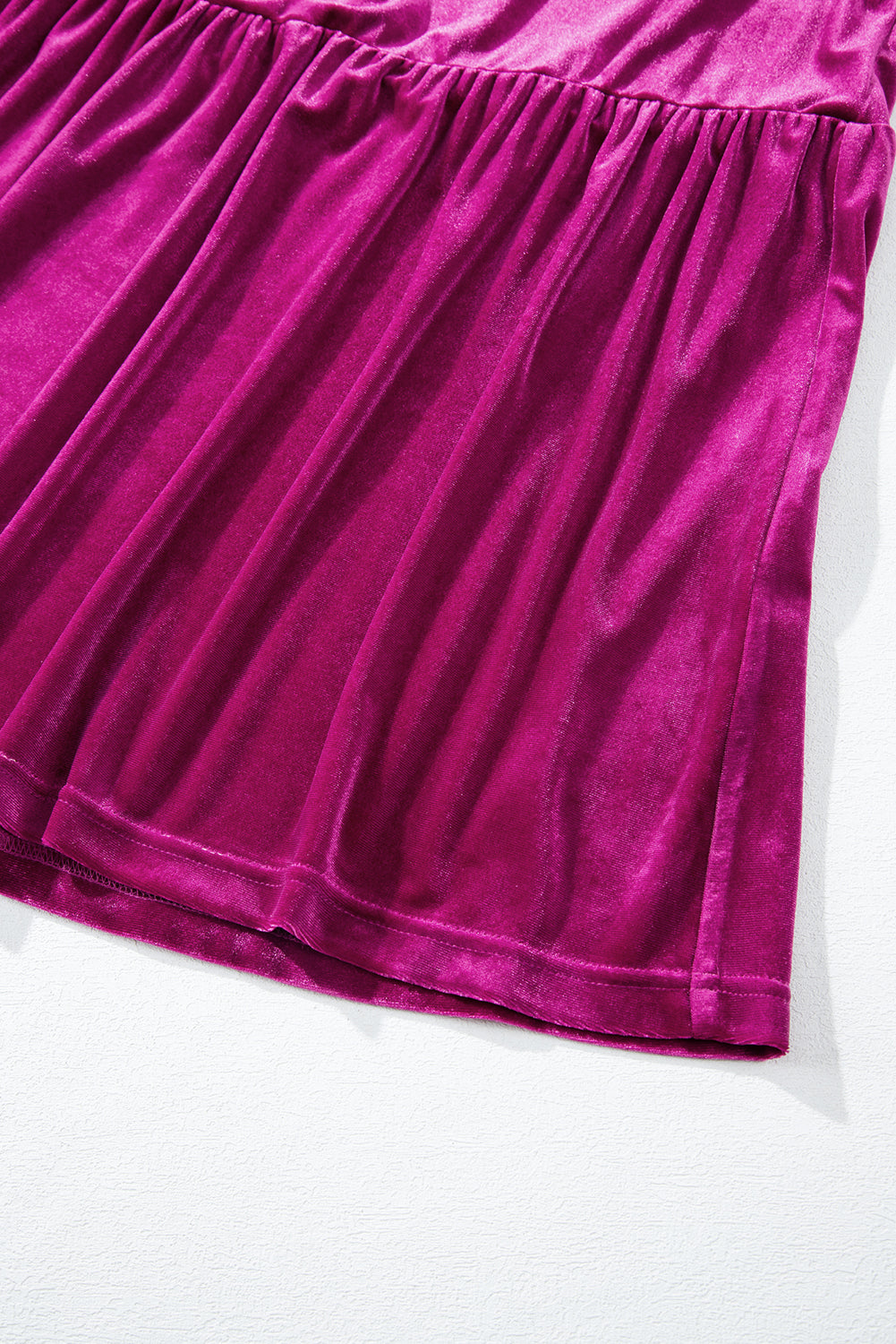 KaleaBoutique Velvet Short Sleeve Shirred Waist Tiered Maxi Dress - KaleaBoutique.com