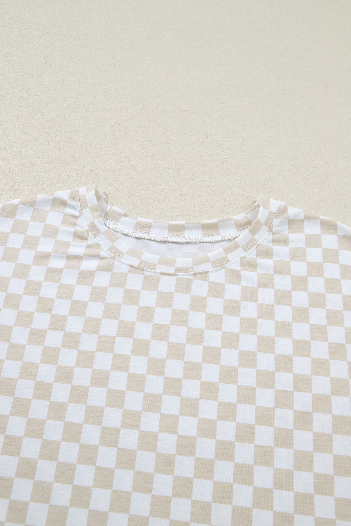 KaleaBoutique Comfortable Checkered Print Half Sleeve Tee 2pcs Lounge Pant Set - KaleaBoutique.com