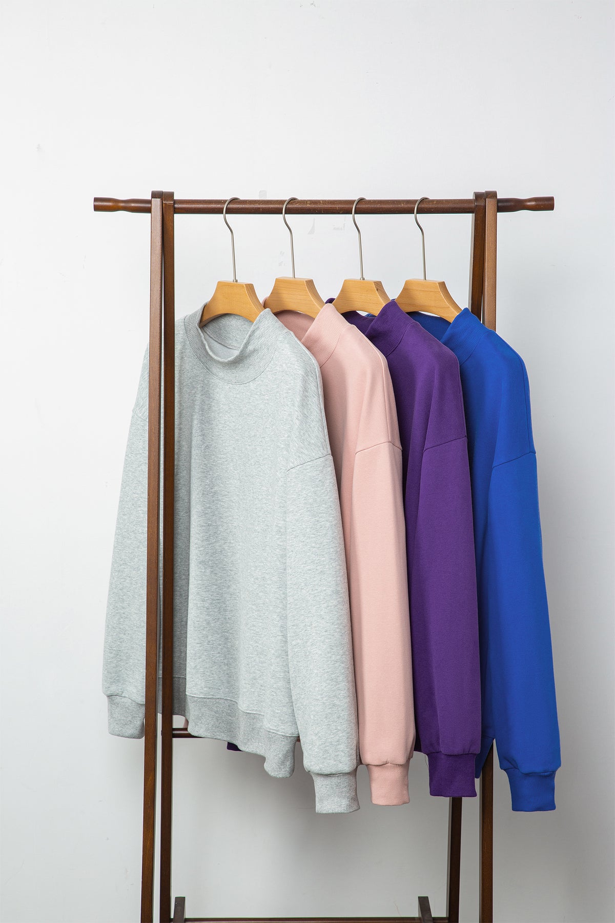 Solid Color Oversized Mock Neck Sweatshirt - KaleaBoutique.com