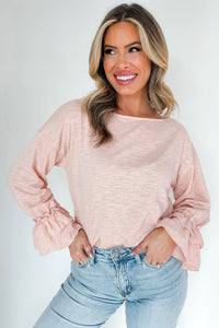 KaleaBoutique Stylish Long Sleeve Ruffle Cuff Casual Elegant Top - KaleaBoutique.com