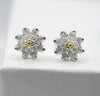 S925 Silver Floral Minimalist Studs, Bridal Bridesmaid Flower Studs, Flower Girl Silver Earrings - KaleaBoutique.com