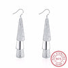 925 Sterling Silver Posts Wedding Bridal Bridesmaid Glam Dangle Triple Layer Fine Jewelry Statement Earrings - KaleaBoutique.com