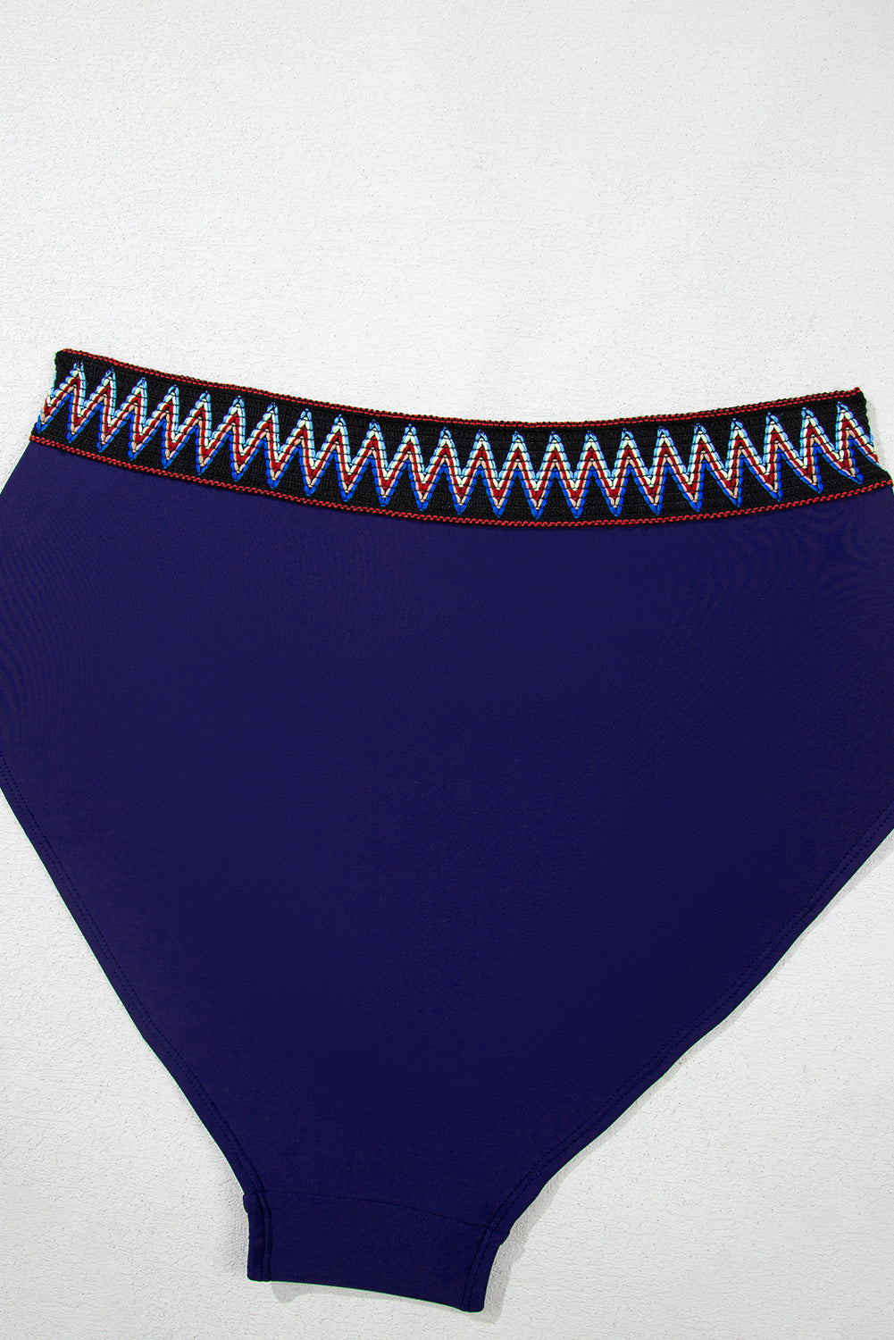 Embroidered Trim Wrap Tie Knot Plus Size High Waisted Bikini - KaleaBoutique.com